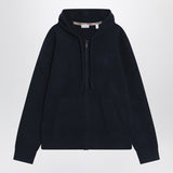 Burberry Navy Blue FrontZip Cardigan Hooded Embroidery
