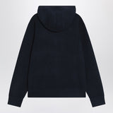Burberry Navy Blue FrontZip Cardigan Hooded Embroidery