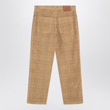 Burberry Sand-coloured check corduroy trousers