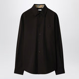Burberry Brown Buttoned Frontline Shirt With Check