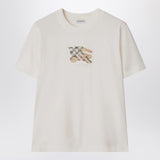 Burberry White T Shirt EKD EquestrianKnightEmblem Crest