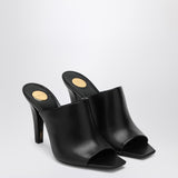 Saint Laurent Black Leather Mules Cassandre MotifInside