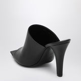 Saint Laurent Black Leather Mules Cassandre MotifInside
