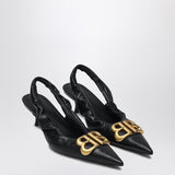 Balenciaga Black Slingbacks Monaco BB Logo Embellishment