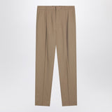 Saint Laurent Beige Trousers Front Zippered Pleated