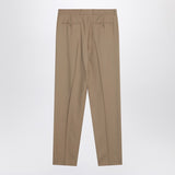 Saint Laurent Beige Trousers Front Zippered Pleated