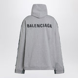 Balenciaga Hooded Blue Denim Jacket Front Button Logo