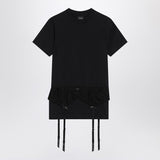 Balenciaga Black LingerieWaistDetail Fitted Tee Shirt