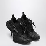 Balenciaga Black Visible Stitching Details Heeled Sneakers