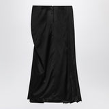 Balenciaga Black Draped Crinkled Hem Skirt Silhouette