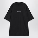 Balenciaga Faded black dry fleece Uniform Merch T-shirt