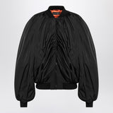 Balenciaga Black Draped Bomber Jacket Ultra Relaxed