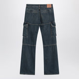 Balenciaga Blue Cargo Regular Jeans Faded Distressed