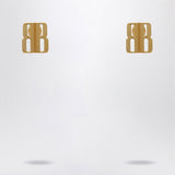 Balenciaga Gold Nano Logo Stud Earrings Distinction
