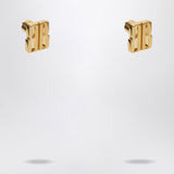 Balenciaga Gold Nano Logo Stud Earrings Distinction