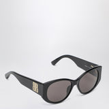 Balenciaga Black Sunglasses Featuring Gold BB Logo