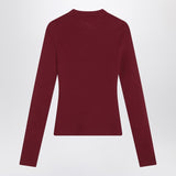 Balenciaga Burgundy Ribbed Nano BB Knitwear Sweater