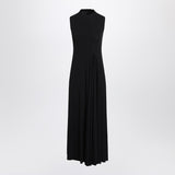 Balenciaga Black Sleeveless DrapedSilhouette Dress Back Zip