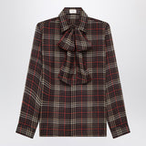 Saint Laurent Signature Luxurious Brown Tartan Shirt