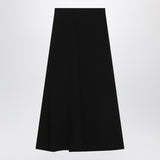 Balenciaga Black TwistedDraped Waist Frontal Slit Skirt