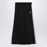 Balenciaga Black Long Drawstring Skirt With Emblem