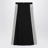 Balenciaga Black Long Drawstring Skirt With Emblem
