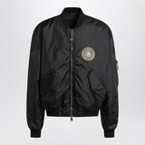 Balenciaga Black Oversized Uniform Bomber Logo Patch