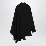 Balenciaga Black Lavallière Asymmetric Batwing Blouse