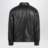 Saint Laurent Black balloon bomber jacket in leather