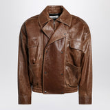 Saint Laurent Brown leather bomber