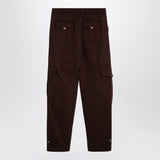Moschino Chocolate Wide Cargo Trousers FrontZipDetail