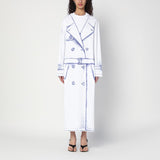 Moschino White Dress Trompe Loeil PrintPattern Silhouette