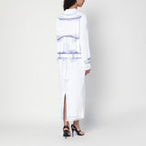 Moschino White Dress Trompe Loeil PrintPattern Silhouette