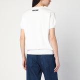 Moschino White Intarsia Get Happy BackLogo Sweater