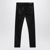 Amiri Jet Black WaxMX1 DistressedLeather Premium Jeans