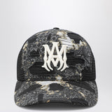 Amiri Black Bandana Pattern Trucker Hat Embroidered