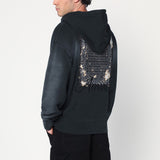 Amiri Black Bandana Hoodie Featuring Embroidered Logo