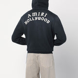 Amiri Faded Black Zip Sweatshirt With LogoBranding