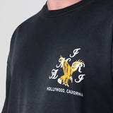 Amiri Black Premium LogoEagleChestPrint Official Tshirt