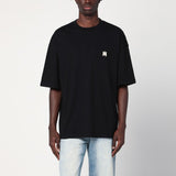 Amiri Black Tshirt Featuring Distinctive Logo Patch