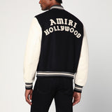 Amiri Black Ivory Bomber Jacket EmbellishmentPatchLogo