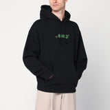 Awake NY Black Oversized Embroidered Logo Sweatshirt