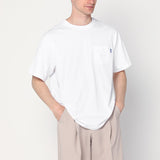 Awake NY White Ribbed Crewneck EmbroideredLogo Tee