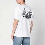 AwakeNY White ShortSleeveGraphic HammerPrintLogo TShirt