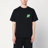 Awake NY Black T Shirt With Star A Logo Print Chest Back