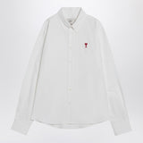 Ami Paris White Shirt Embroidered Heart EmblemDetail