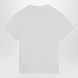 Ami Paris White UltraLuxurious EmbroideredDetail T Shirt
