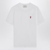 Ami Paris White AmiDeCoeur Embroidered Chest TeeShirt