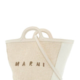 Marni beige cotton and nylon handbag with woven design