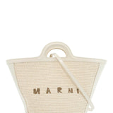 Marni beige cotton and nylon handbag with woven design